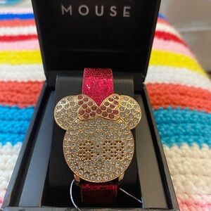 Minnie Mouse Watch with Gold and Pink Accents